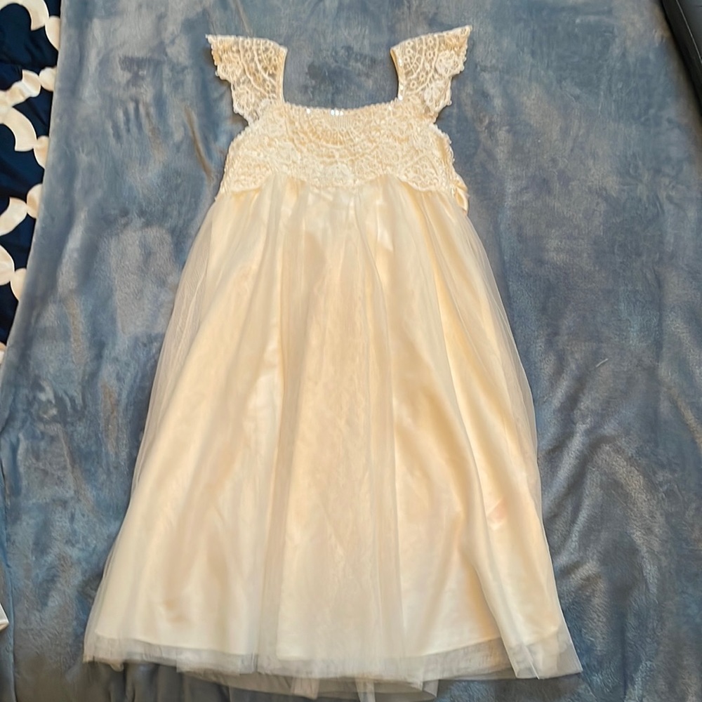 Monsoon Ivory Flower Girl Dress
